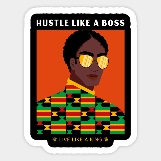 hustle like a boss Sticker by WOAT